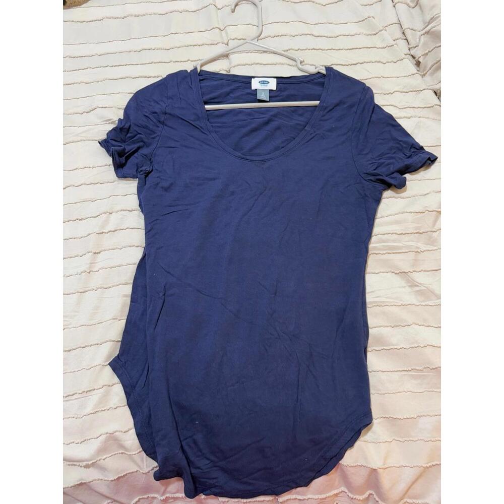Old Navy Women's Navy Blue Short Sleeve T-Shirt, Size Small